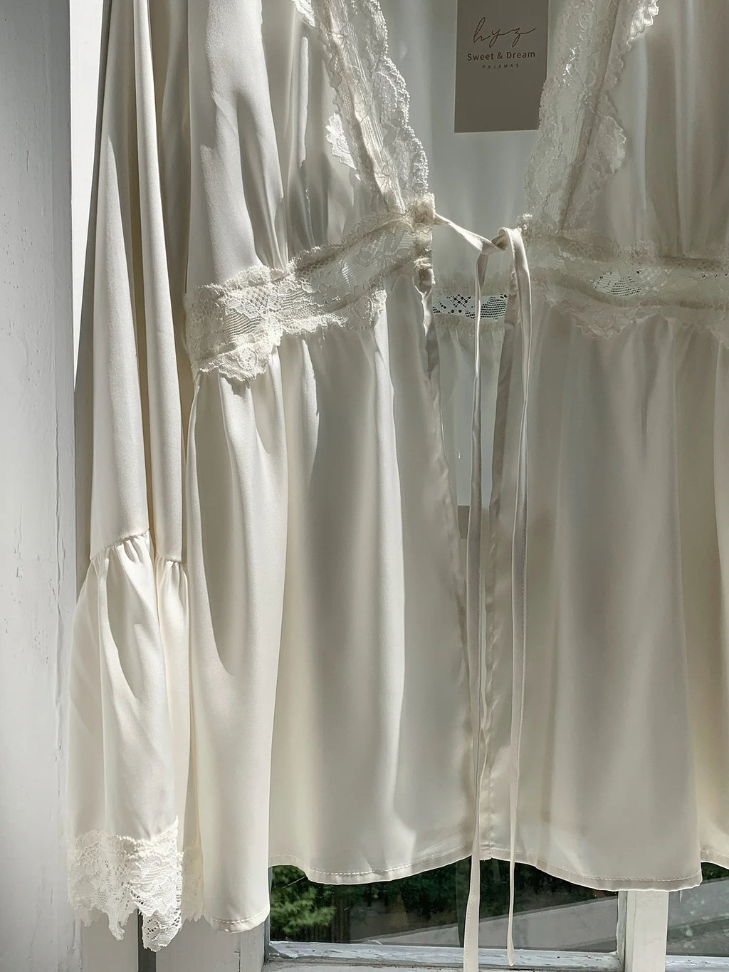 Ethereal Elegance Ivory Loungewear Set