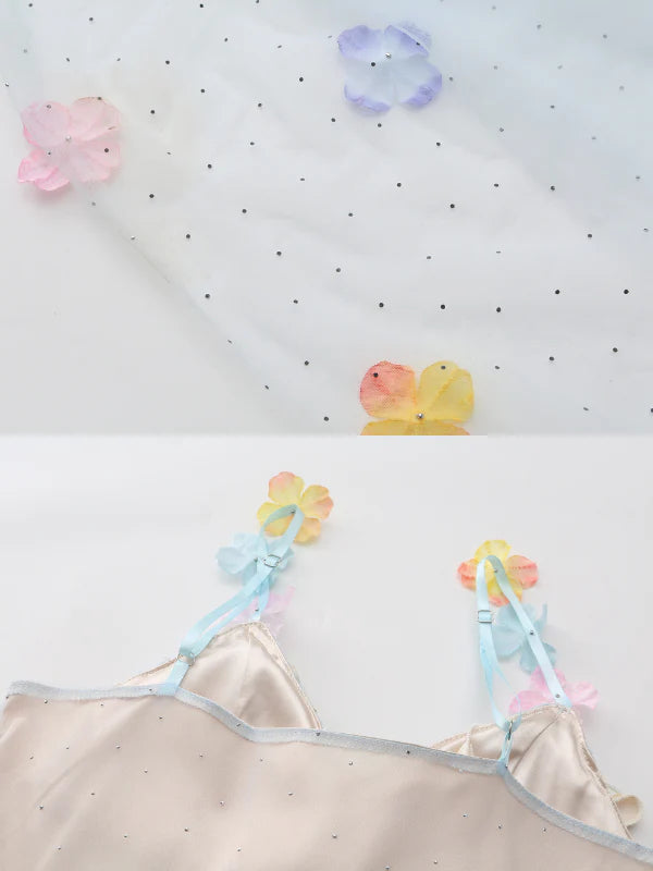 Blooming Petal Fairy Blue Tulle Dress