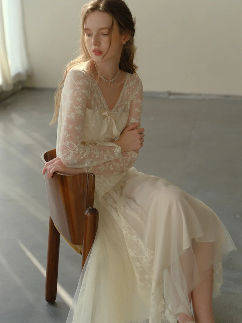 Embroidered Lace Princess Dress