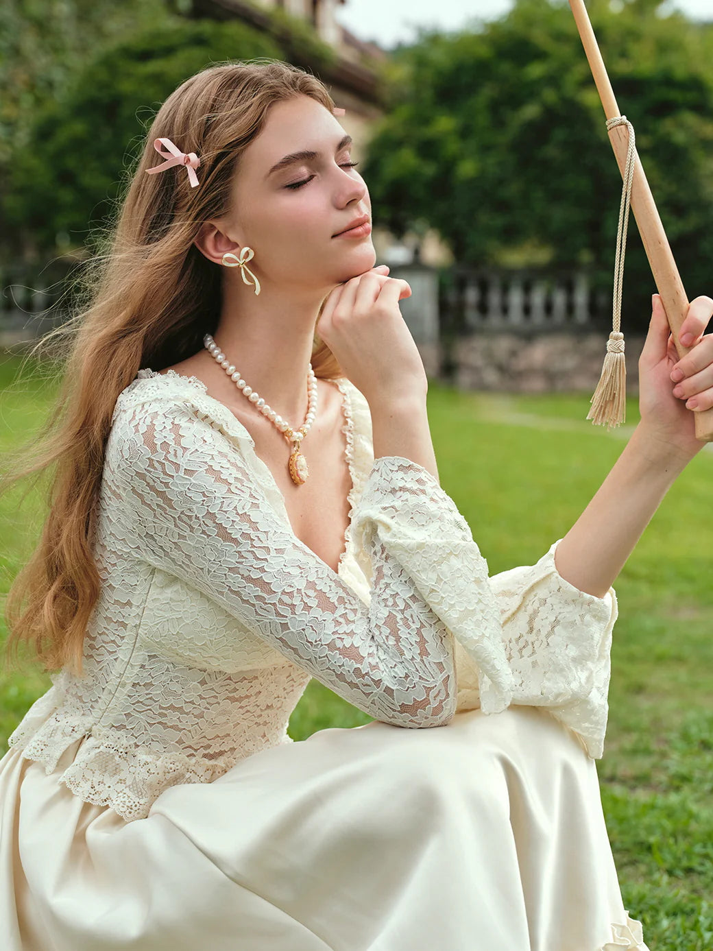 Vintage Lace Rose Corset Top