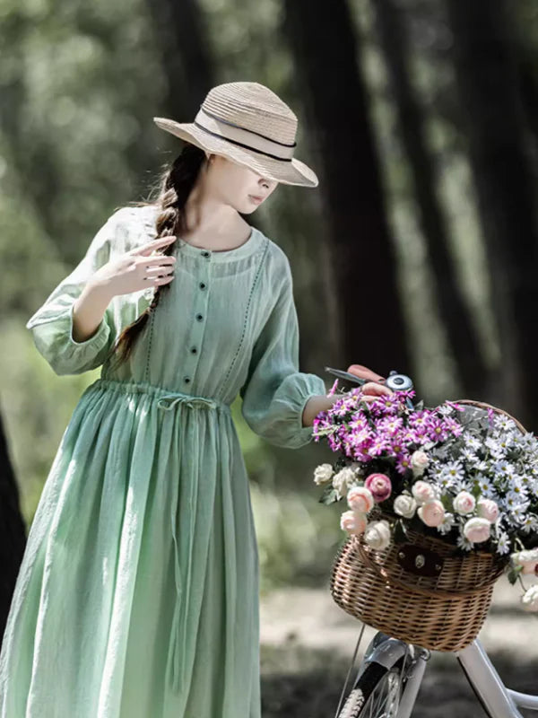 Blossoming Elegance Mint Green Dress