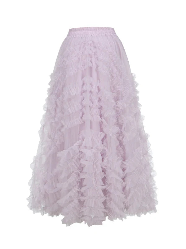 Whimsical Cloud Ruffle Skirt