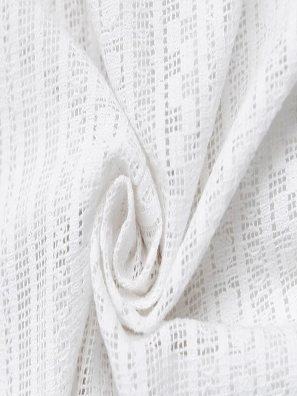 White Flower Lace Summer Dress