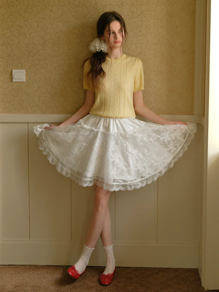 Ethereal Lace Ballet Skirt