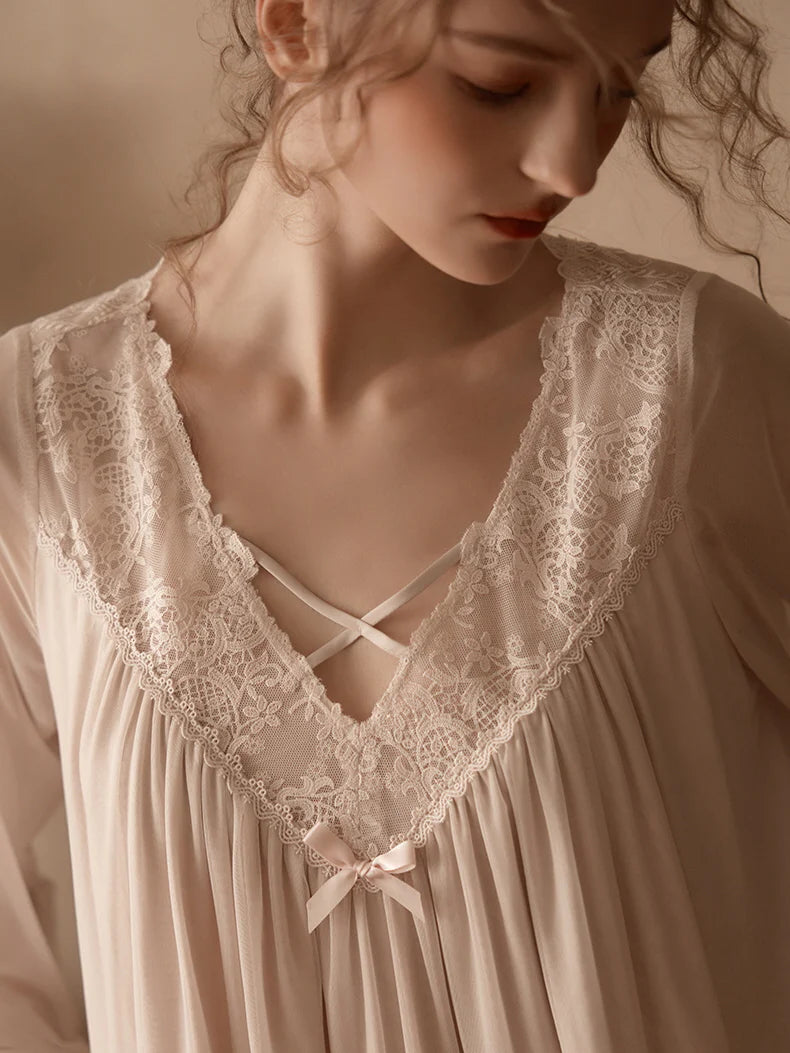 Romantic Lace Sheer Nightgown