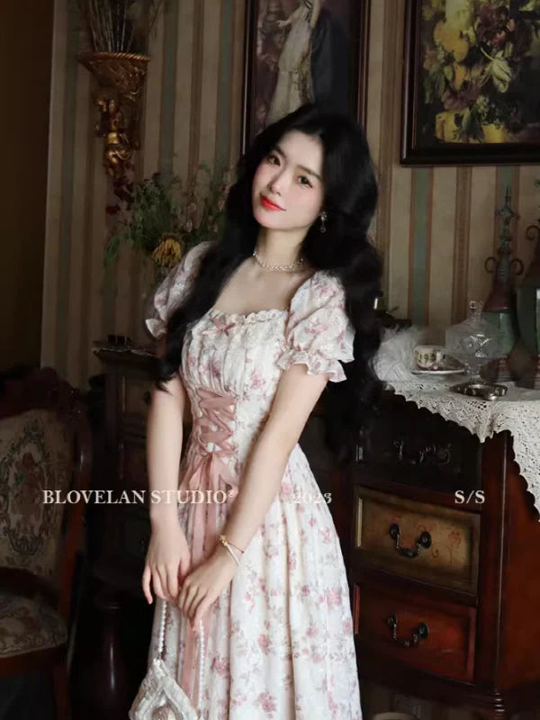 Enchanted Pink Blooms Princess Dress