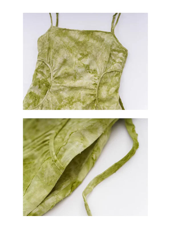 Olive Dream Linen Sundress