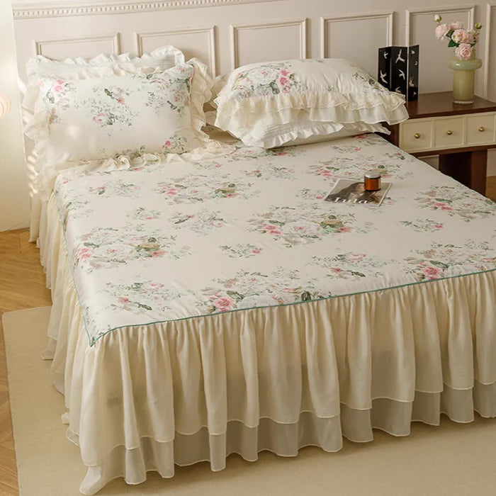 Floral Princess Cotton Frill Bedding Set