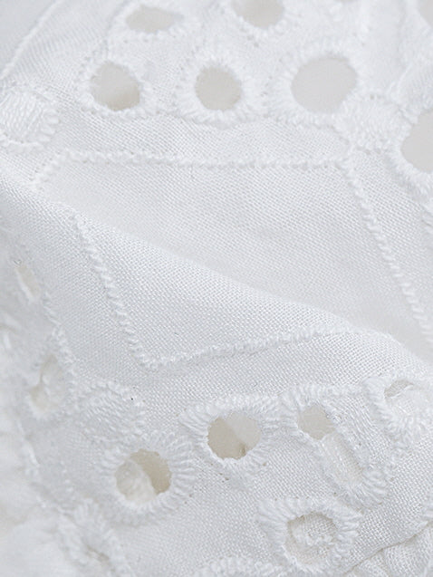 Lace Whisper - Cotton Two-Piece Dress