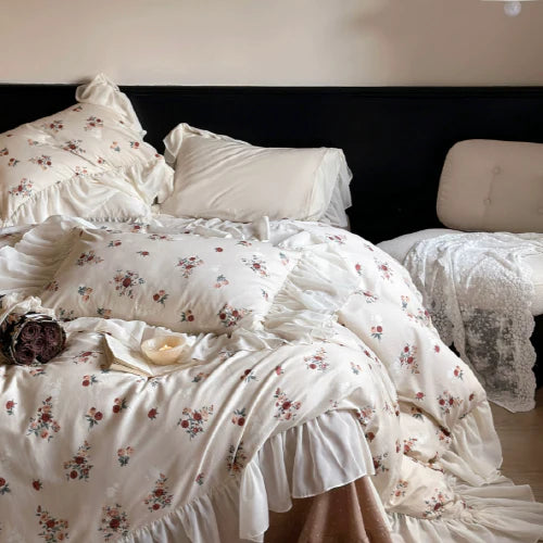 Cottagecore Vintage Rose Bedding Set
