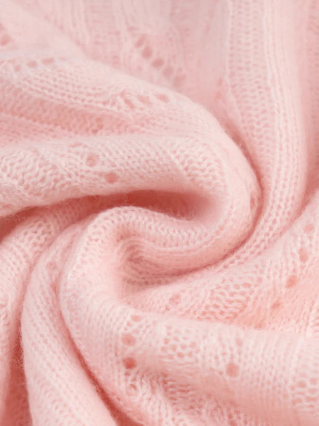 Romantic Soft Knit V-Neck Sweater