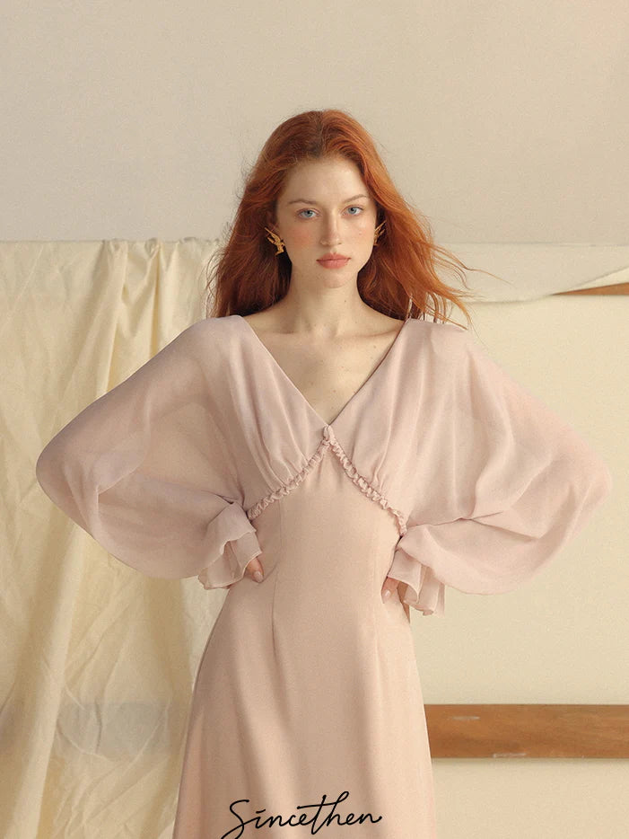 Ethereal Fairy Light Pink Dress