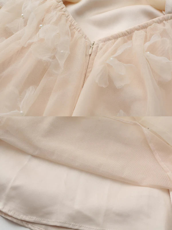Blossom Whisper Halter Tulle Dress