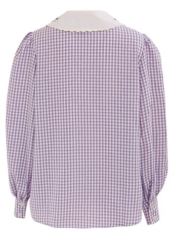 Purple Gingham Garden Blouse