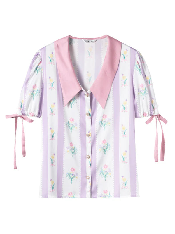 Whimsical Blossom Silk Pajama