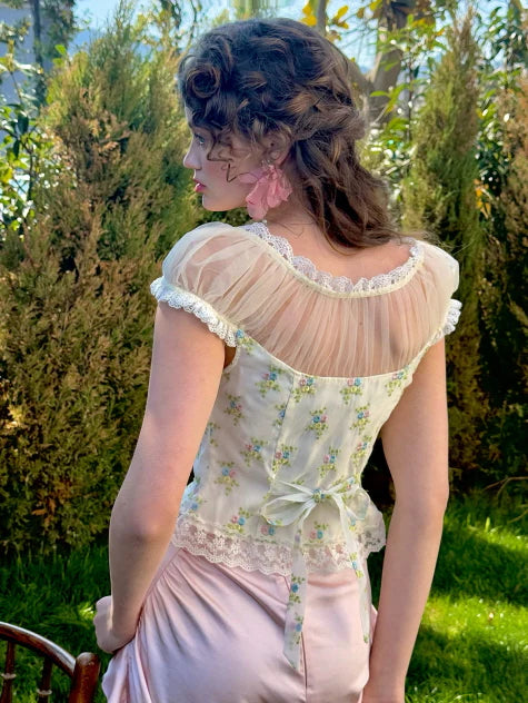 Floral Garden Lace Corset Top