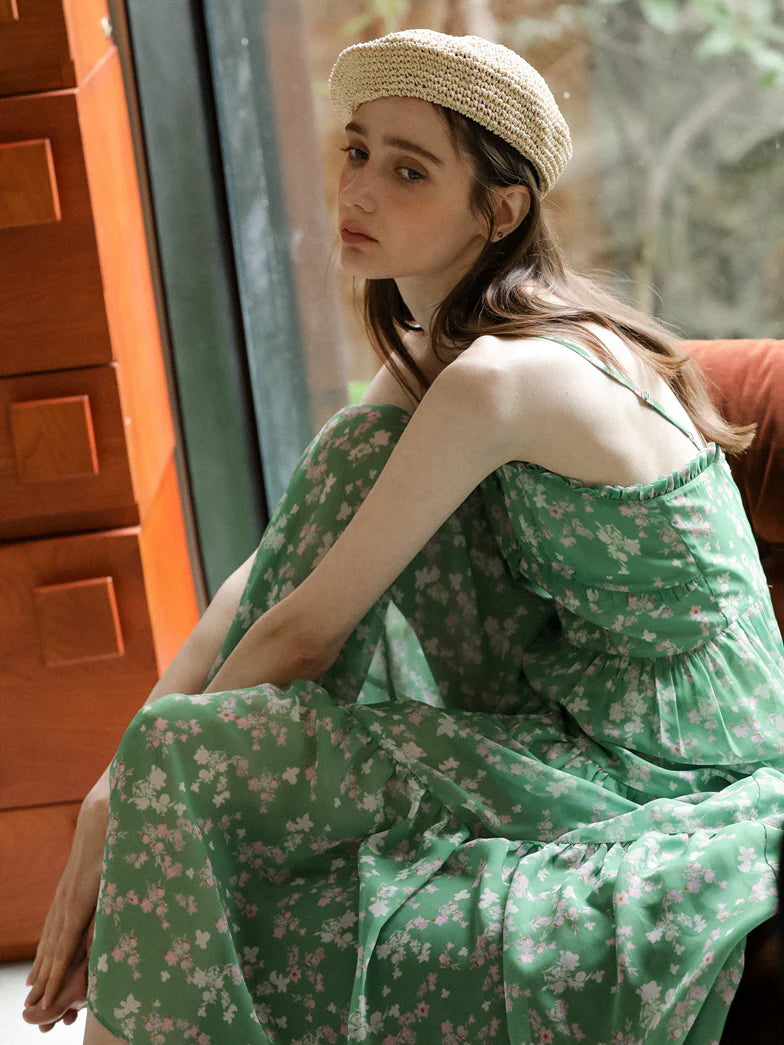 Emily's Verdant Blossom Dress