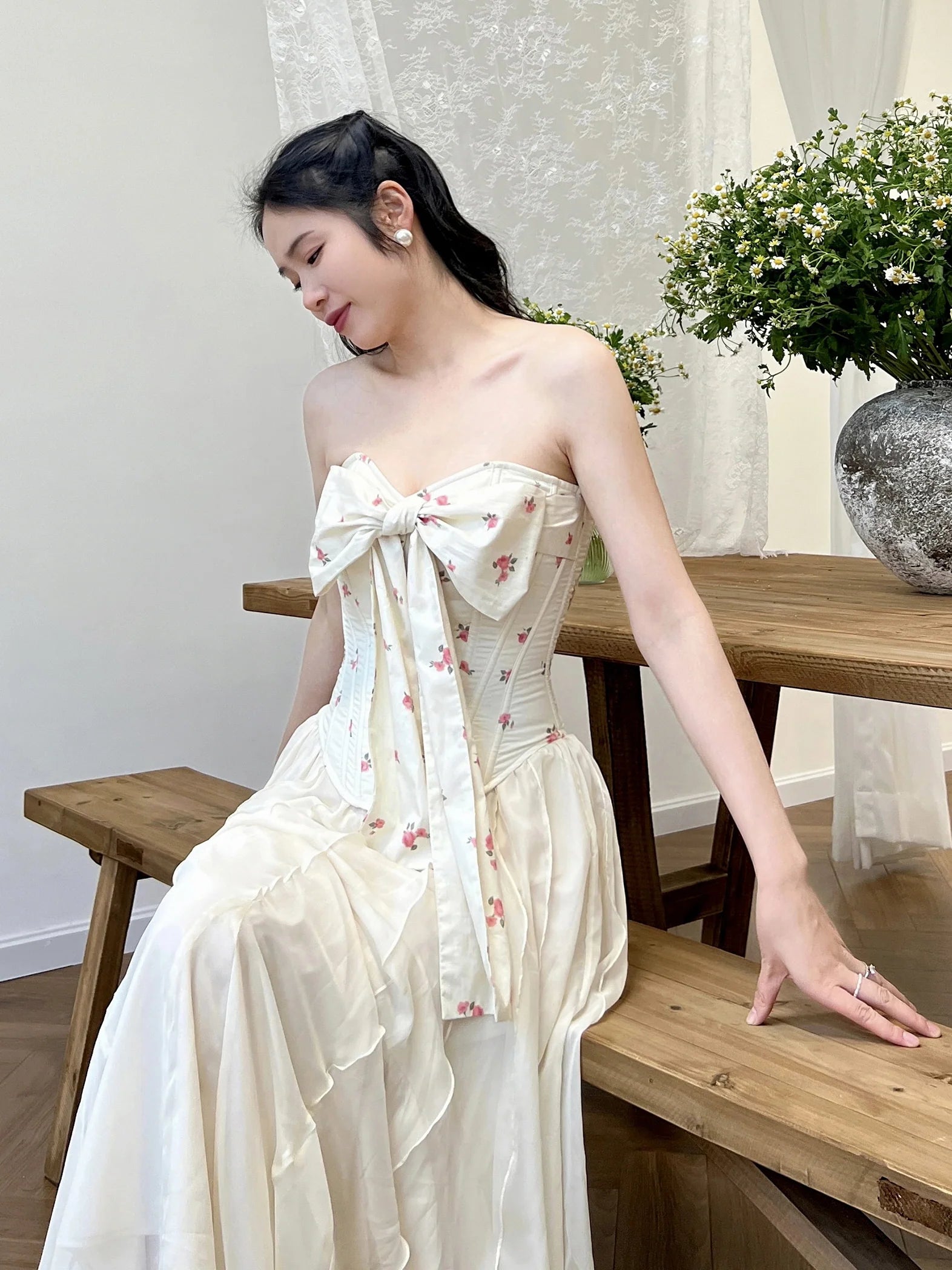 Rose Garden Vintage Bow Corset