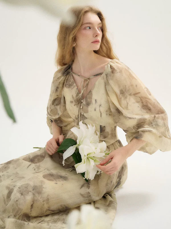 Demure Blossom Elegance Dress