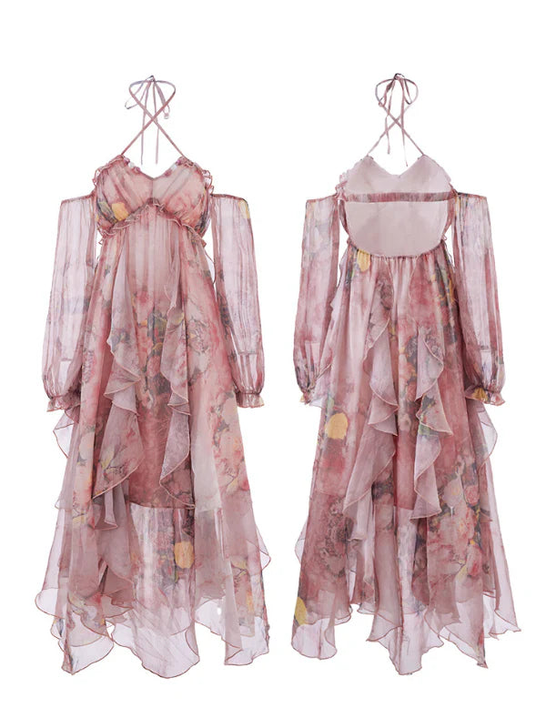 Enchanted Bloom Chiffon Gown