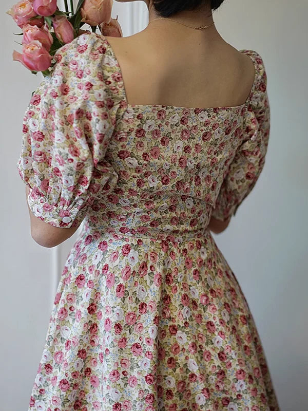 Blossoming Rose Garden Midi Dress