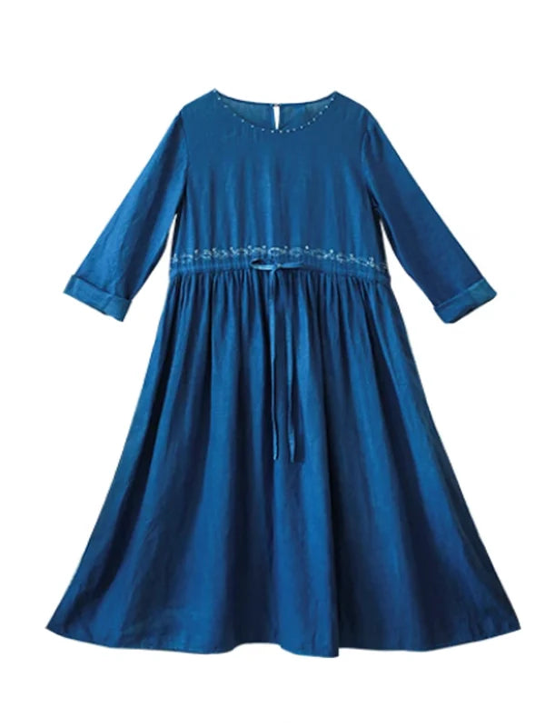 Cottage Dream Floral Linen Dress