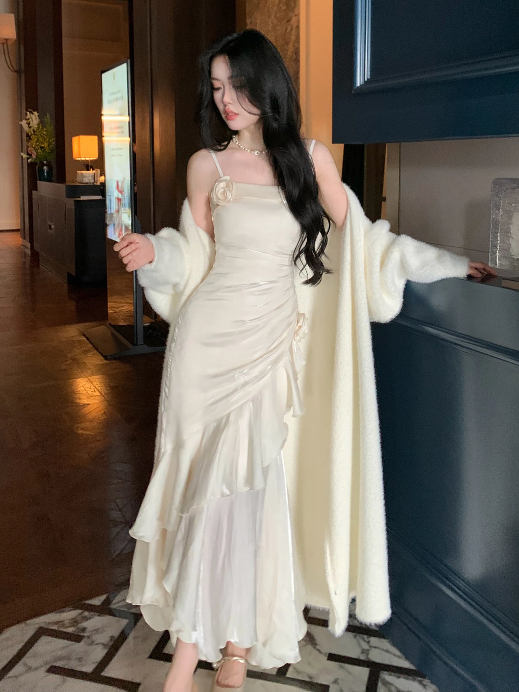 Cozy Cloud Open-Front Longline Cardigan