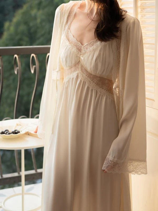 Lace Petal Princess Nightgown Set