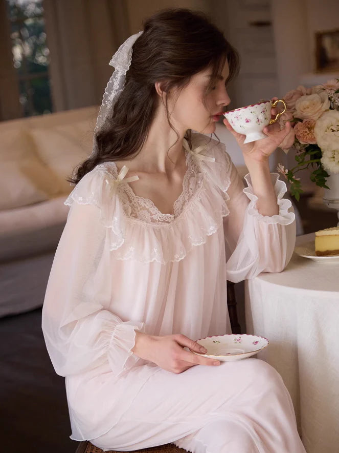 Dreamy Ruffle Lace Fairy Pajama Set