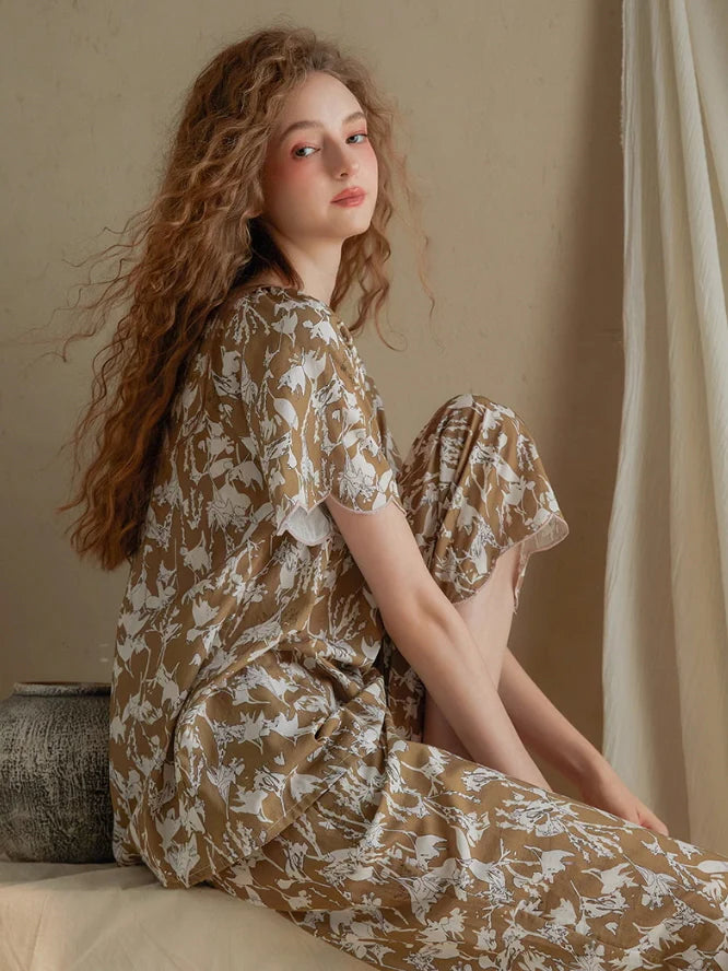 Botanical Whisper Floral Pajama Set