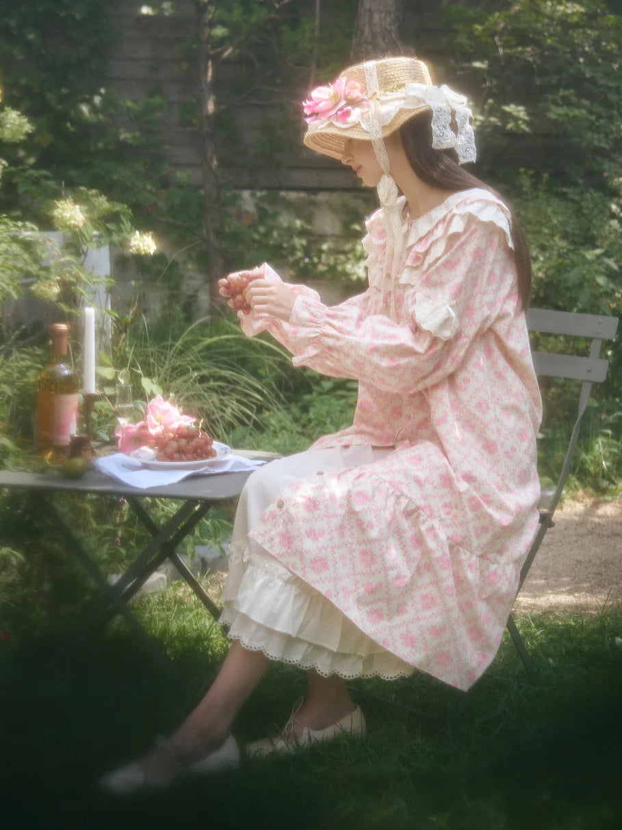 Vintage Rose Lace Nightgown