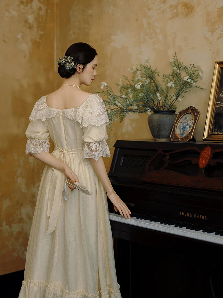 Storybook Lace Capelet Dress