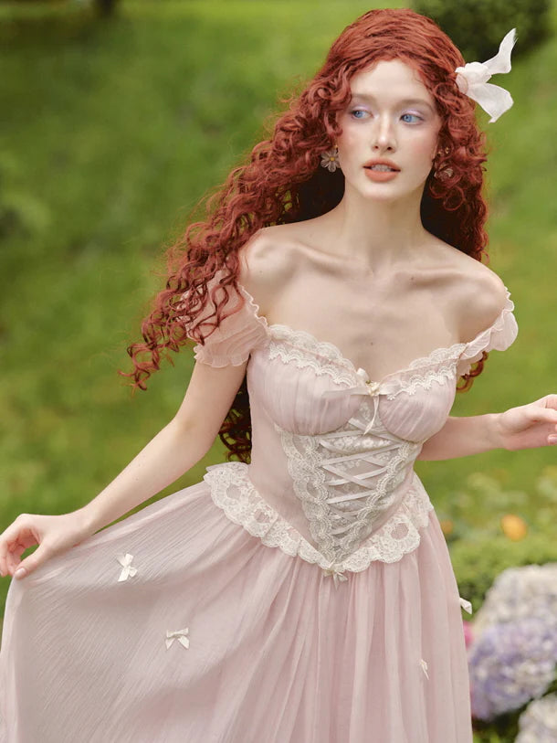 Blush Corset Lace Princess Dress