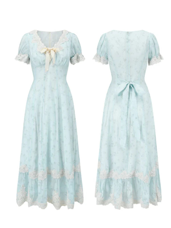 Romantic Blue Garden Bloom Dress