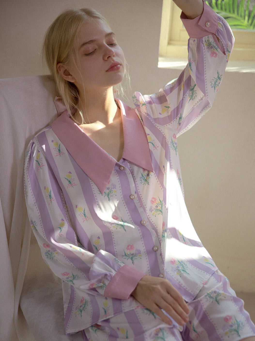 Whimsical Blossom Silk Pajama