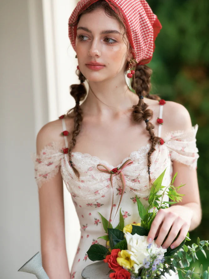 Rosebud Lace Garden Mini Dress