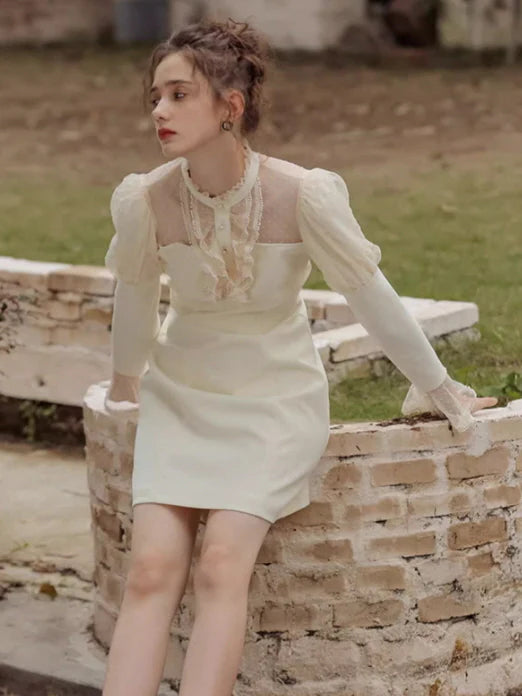 Dreamy Ivory Lace Fairy Dress