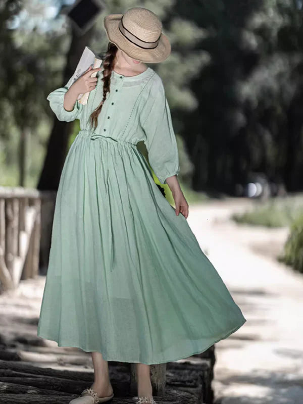 Blossoming Elegance Mint Green Dress