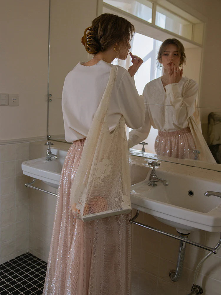 Moonlit Sparkle Sequin Tulle Skirt