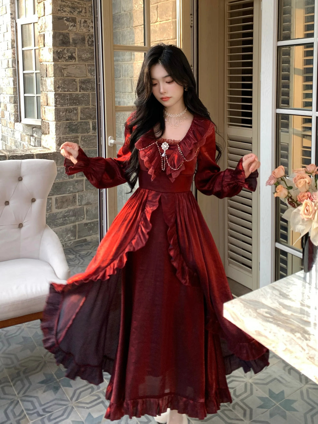 Romantic Shimmering Vintage Dress