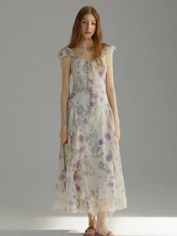 Purple Blossom Fairy Frill Dress