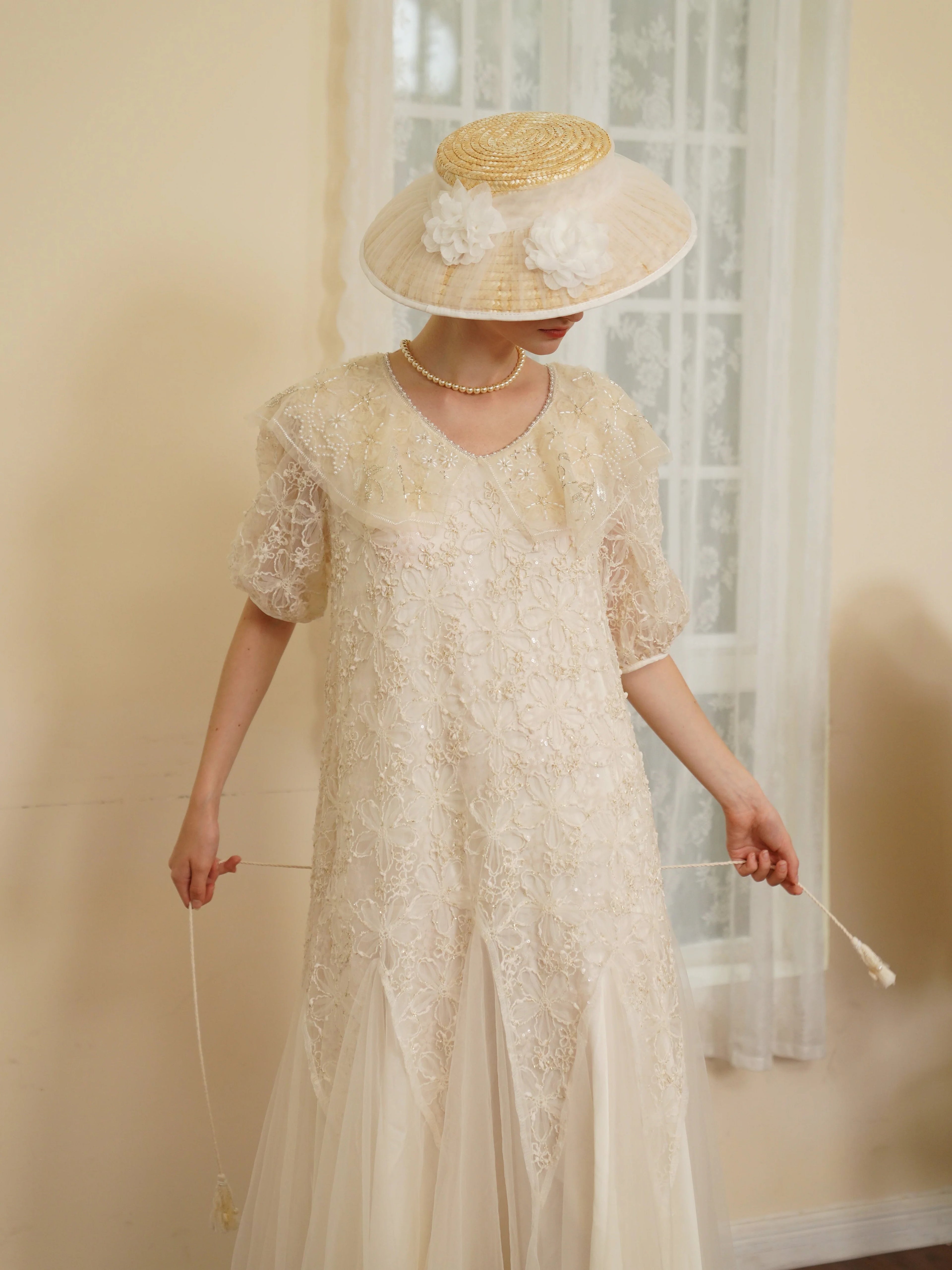 Ivory Lace Garden Waltz Dress