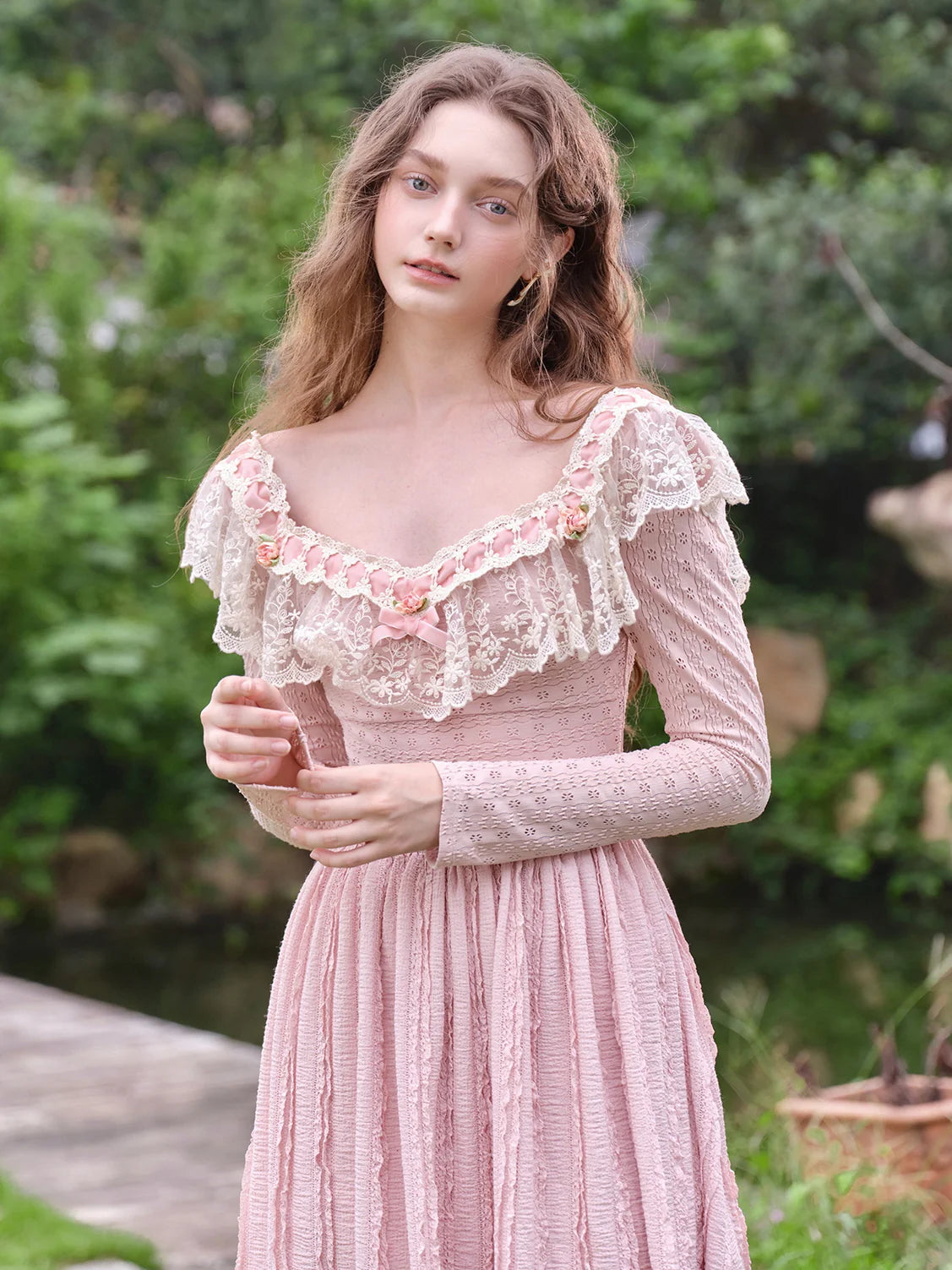 Enchanted Garden Pink Lace Dress