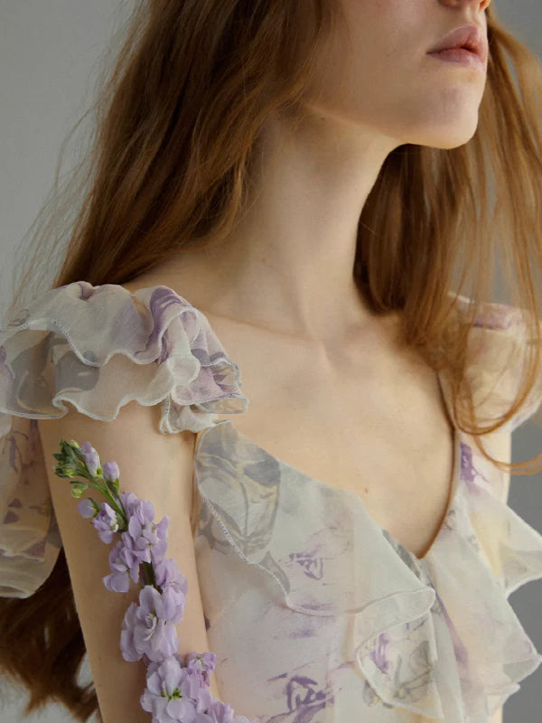 Purple Blossom Fairy Frill Dress