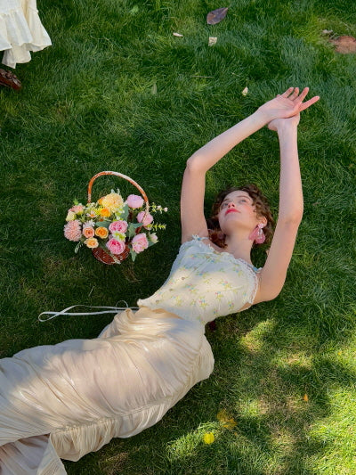 Roseveil Draped Satin Skirt