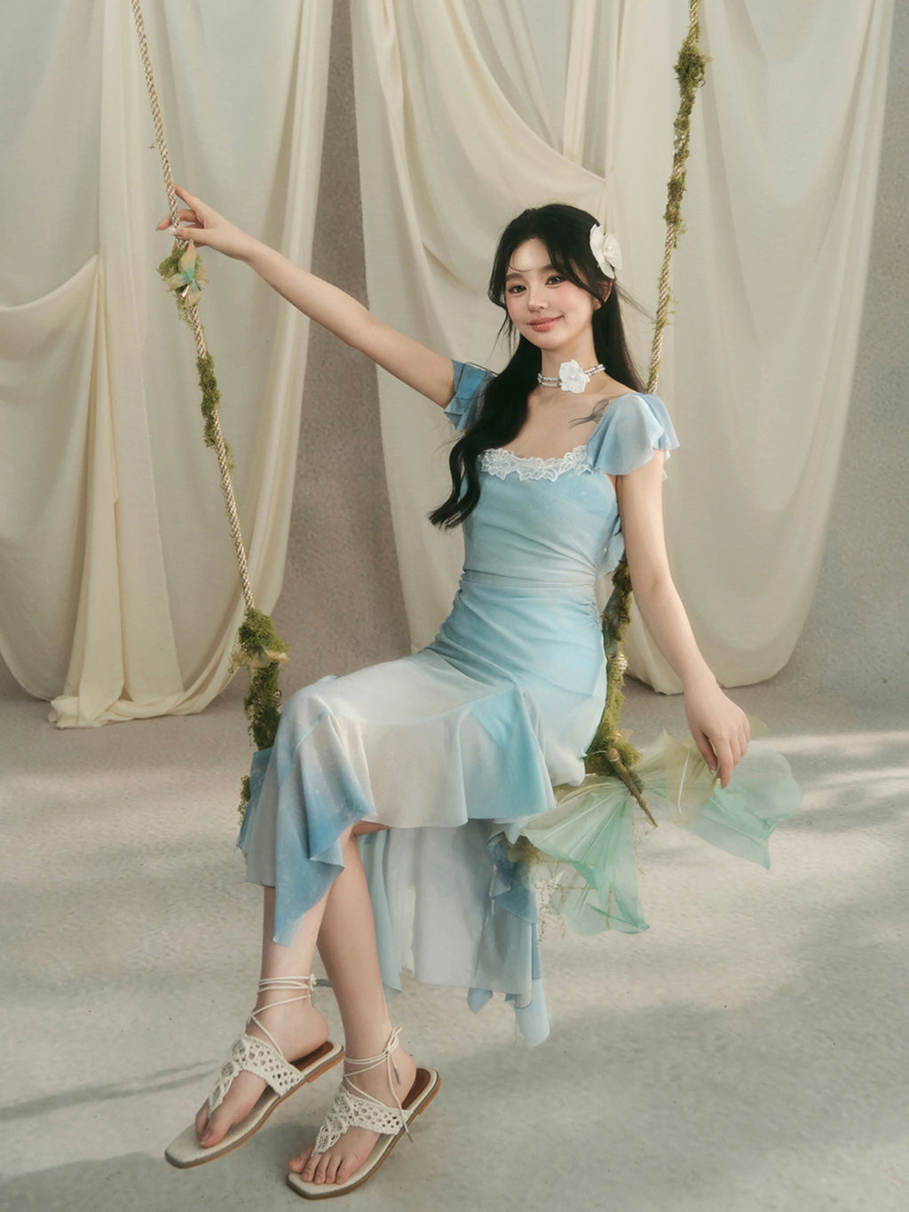 Celestial Blue Fairycore Dress