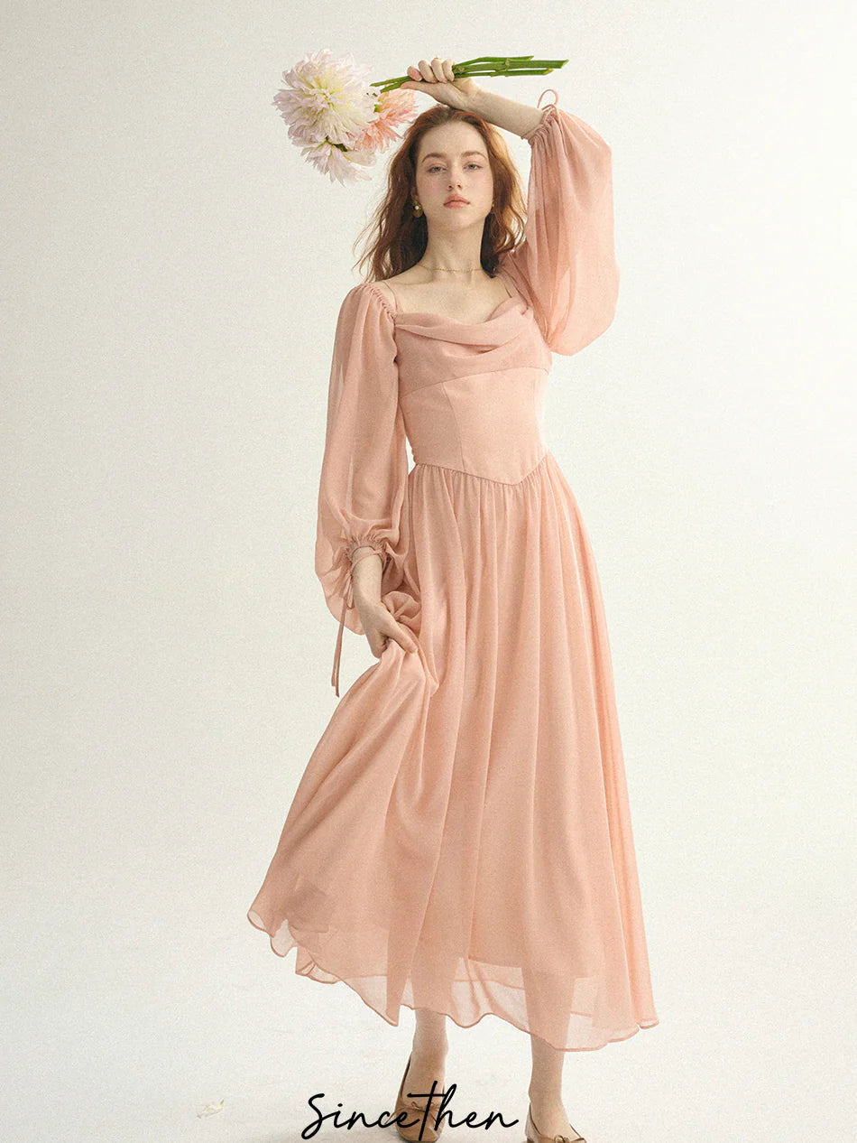 Enchanted Blush Off-Shoulder Gown