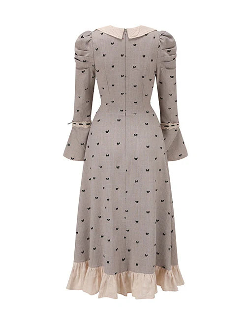 Romantic Bow Embroidered Dress