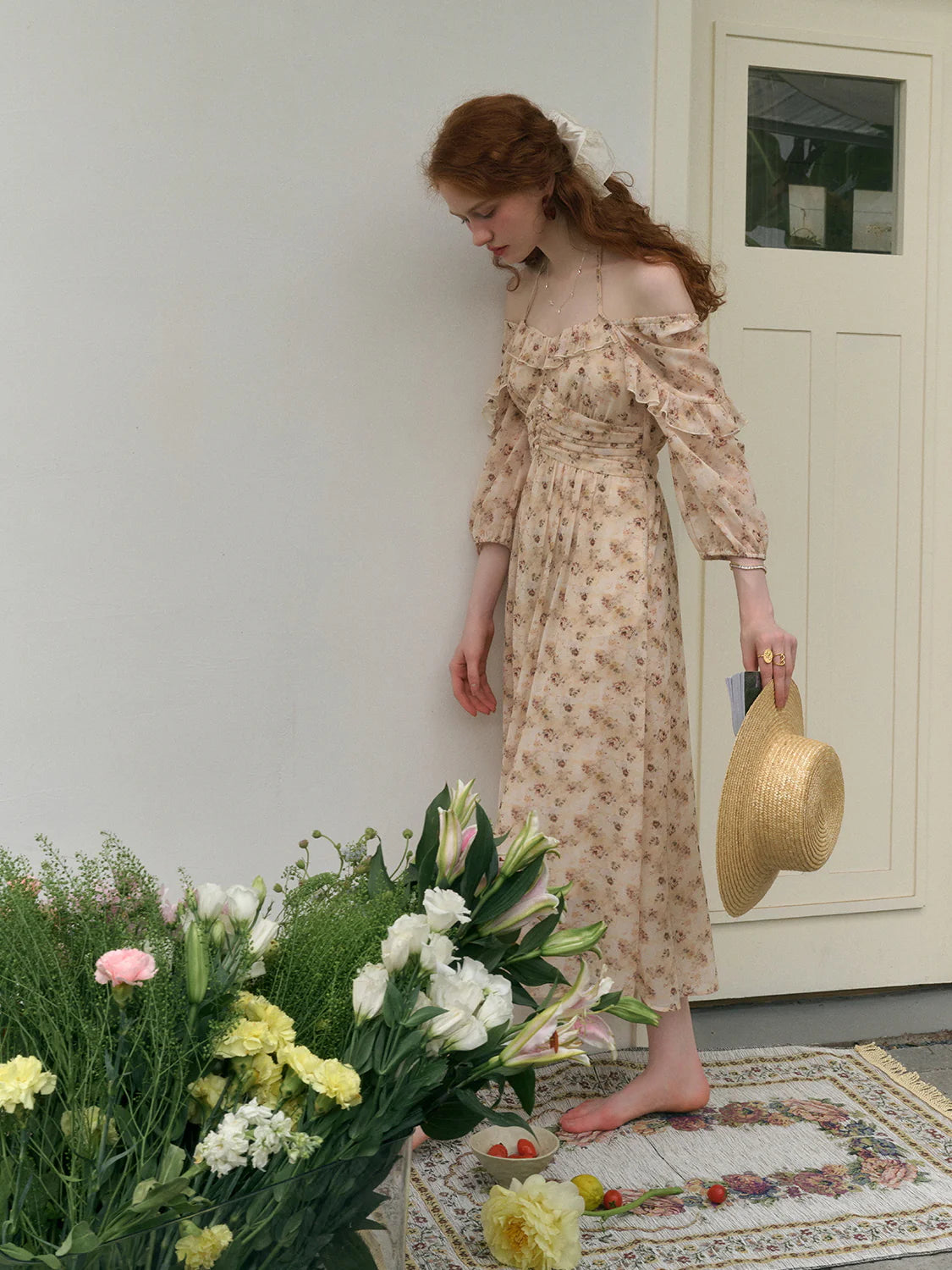 Lily's Retro Floral Fantasy Dress