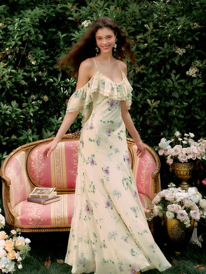 Buttercream Garden Ruffle Dress